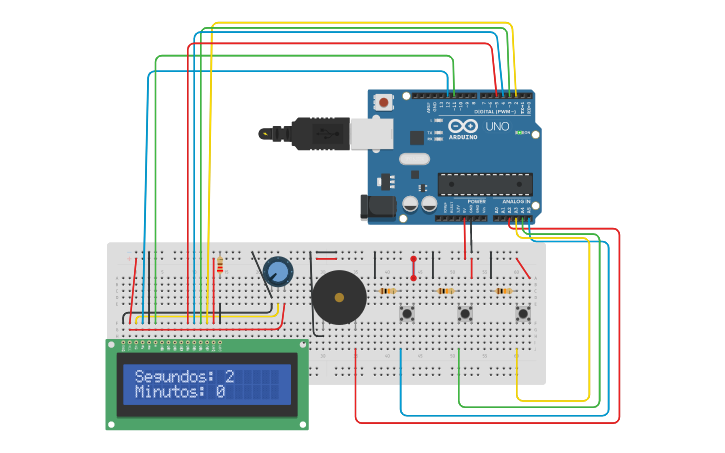 Circuit design Projeto Timer | Tinkercad