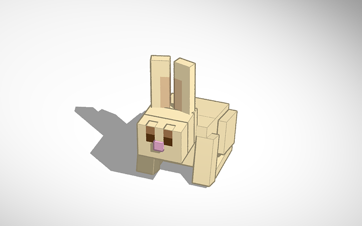 3D design Minecraft - Rabbit - Tinkercad