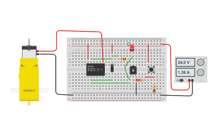 Circuit design Relay - Tinkercad
