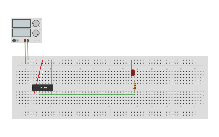 Circuit design NAND-00 | Tinkercad