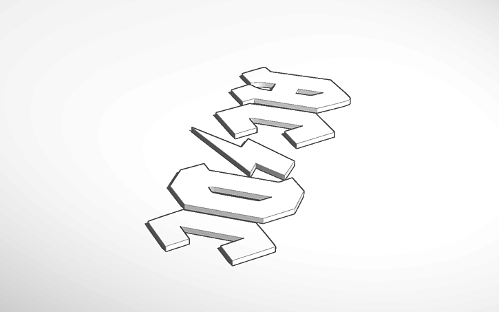 3D design AC-DC logo - Tinkercad