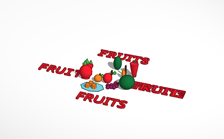 3D design Fruits - Tinkercad