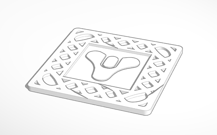 3D design destiny coasters - Tinkercad