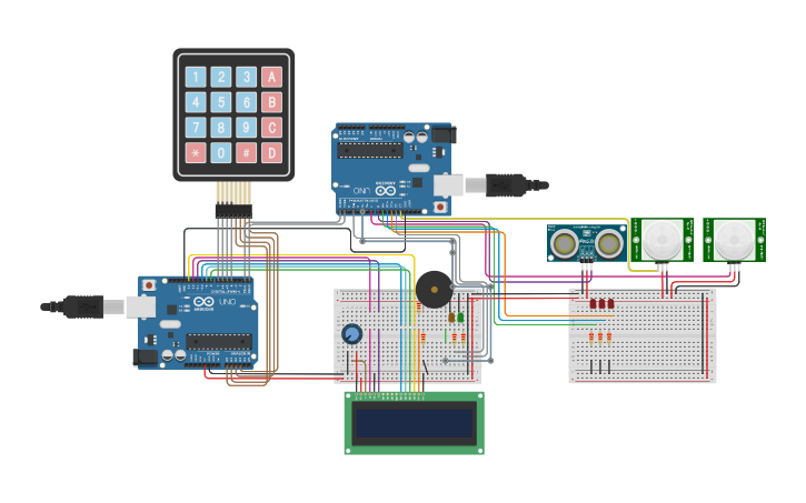 Alarma Arduino Circuit design Practica: Alarma Casera con Arduino - Tinkercad