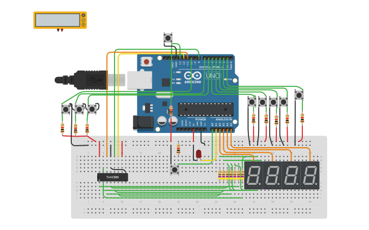 Contador Arduino Circuit design Contador arduino - Tinkercad