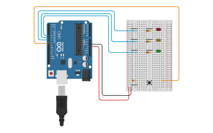 Circuit design Pull-up | Tinkercad