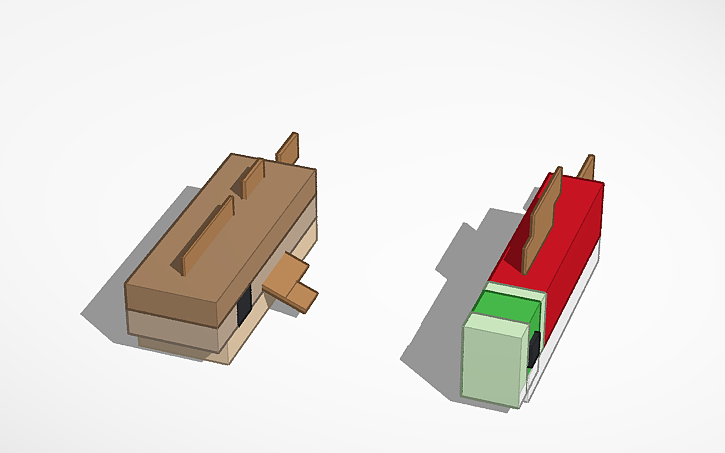 3D design Minecraft: Cod and Salmon - Tinkercad