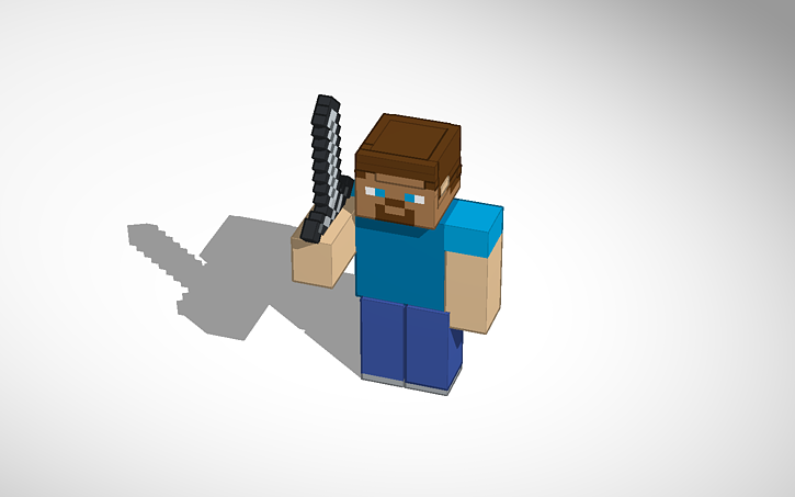 3D design steve with sword | Tinkercad