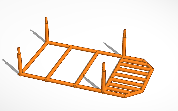 3D design WPL C24 Overland Roof Rack - Tinkercad