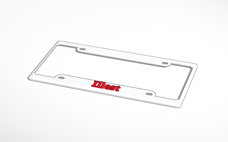 3D design Own Lisence plate - Tinkercad