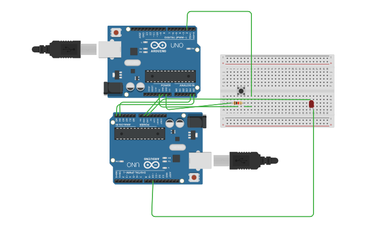 Circuit design UART 2 arduino - Tinkercad