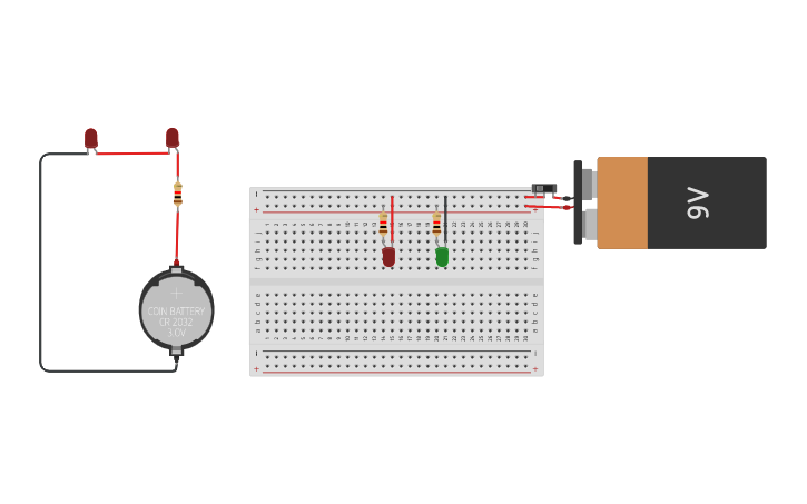 Led Con Protoboard Circuit design protoboard con leds | Tinkercad