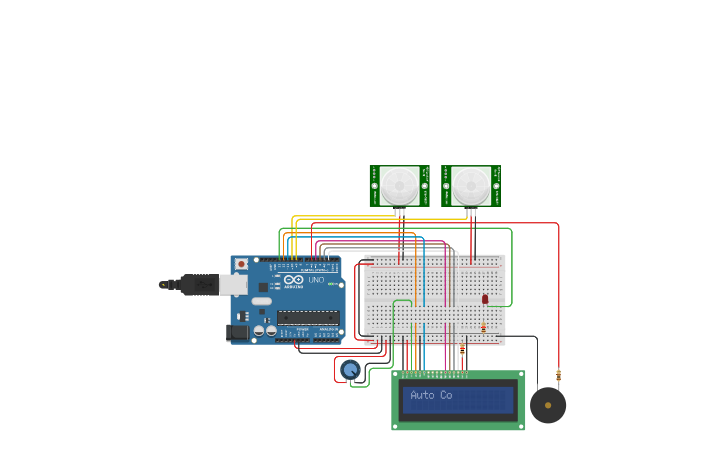 Circuit design Product Counter 2_2 Sensor - Tinkercad