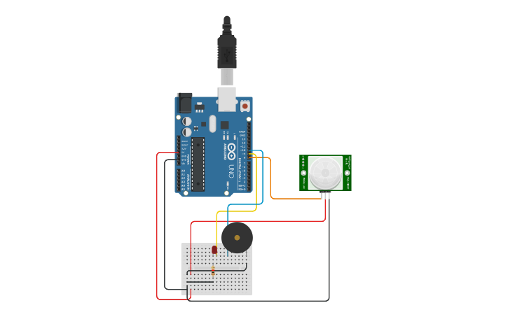 Circuit design Mingao_Exercise#4 Alarm System using Arduino Uno | Tinkercad