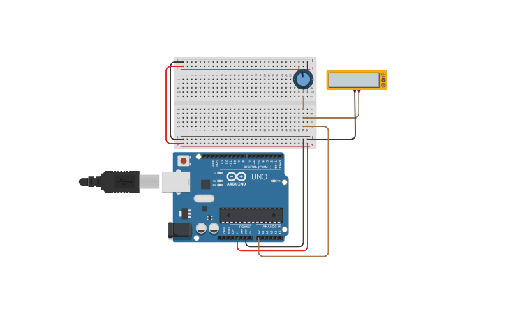 Circuit design pH-meter - Tinkercad