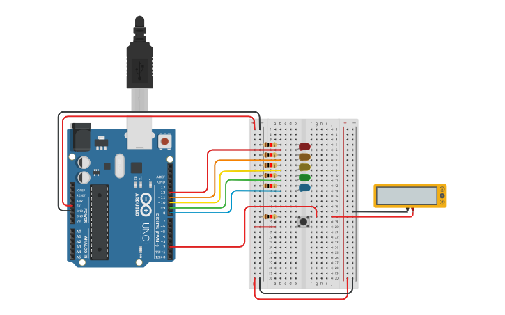 Circuit design My First Arduino Circuit (Lecture 2) - Tinkercad