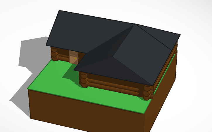 3d Design Wooden House Tinkercad