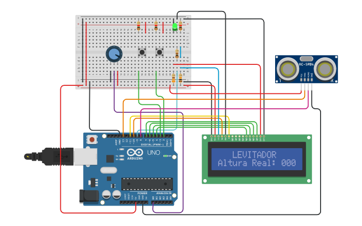 Circuit design LEVITADOR - Tinkercad