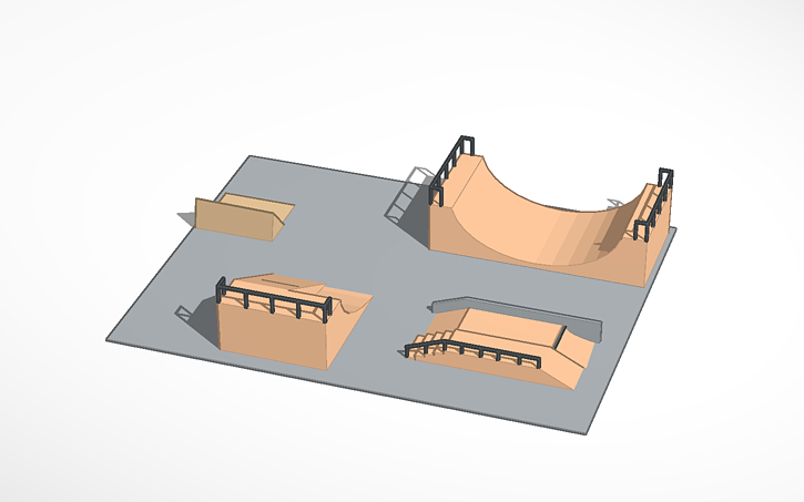 3D design skatepark - Tinkercad