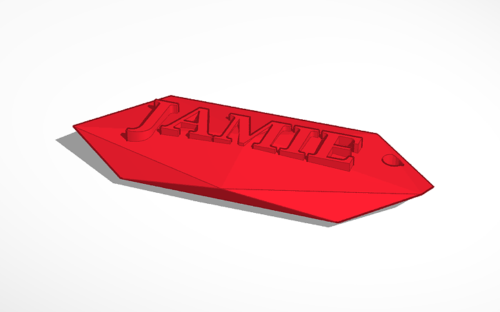 3D design Jamie's Name Tag 2 | Tinkercad