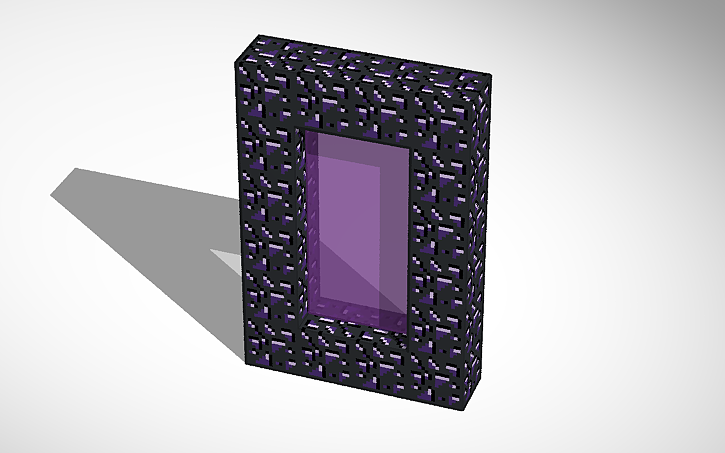 3D design Nether Portal (MineCraft) - Tinkercad
