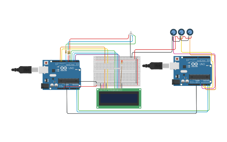 Circuit design I2C PROYECTO 2 - Tinkercad