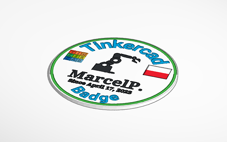 3D design My Tinkercad Badge - Tinkercad
