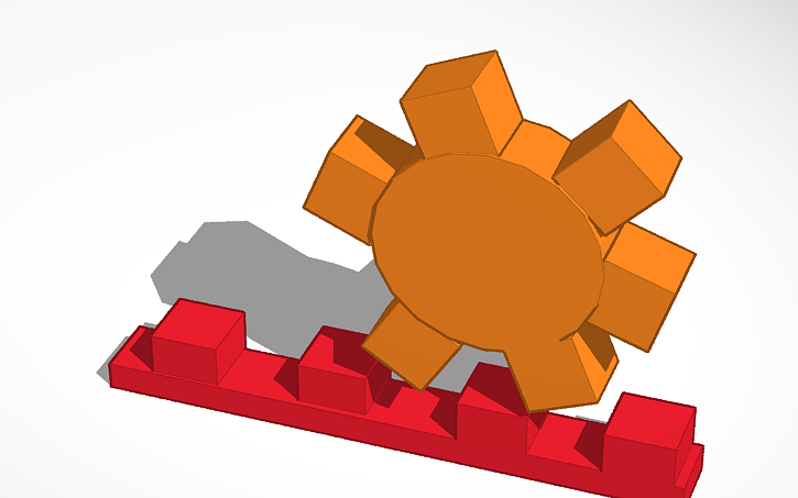 3D design Rack And Pinion - Tinkercad