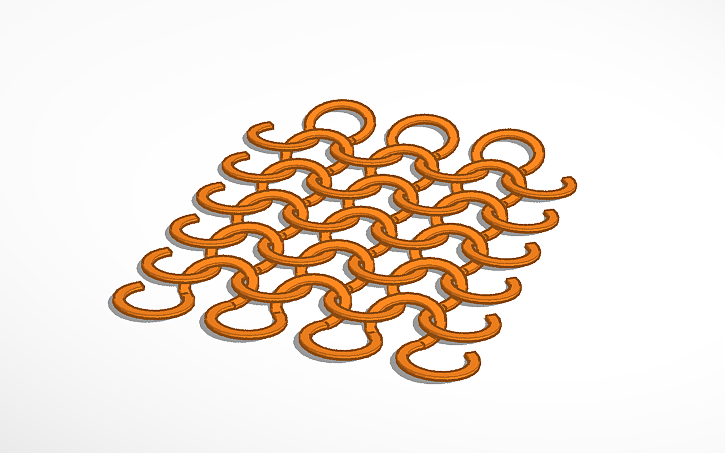 3D design chainmail - Tinkercad