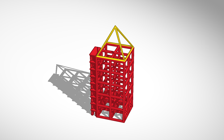 3D Design Building under Construction Tinkercad