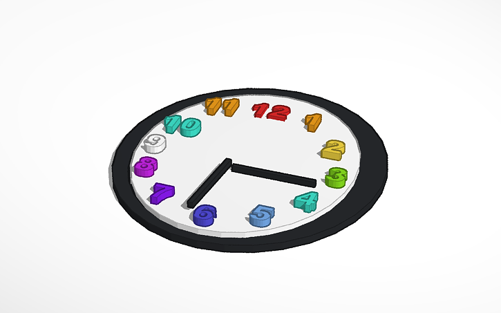 3D design Clock - Tinkercad