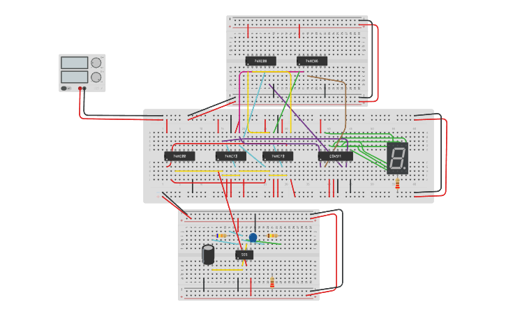 Circuit design de 9 a 0 - Tinkercad