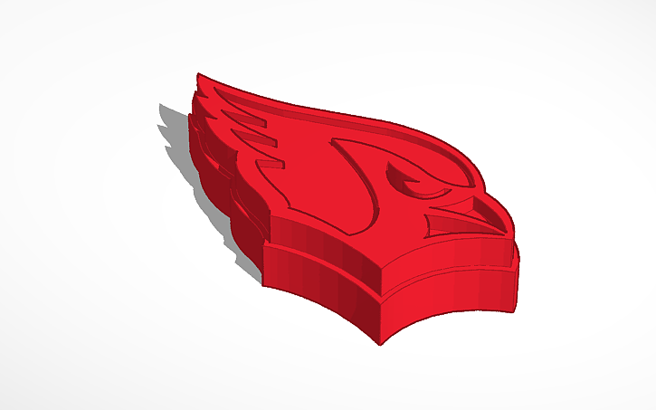 3D design Arizona Cardinals Logo - Tinkercad