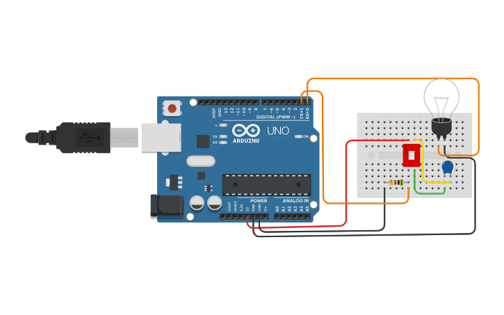 Circuit design Light Bulb - Tinkercad