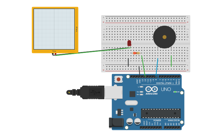 Circuit design Morse code project | Tinkercad