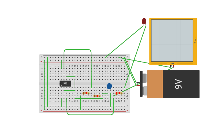 Circuit design Square wave generator - Tinkercad