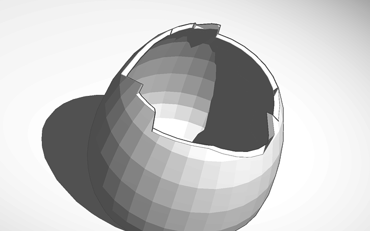 3D design broken egg | Tinkercad