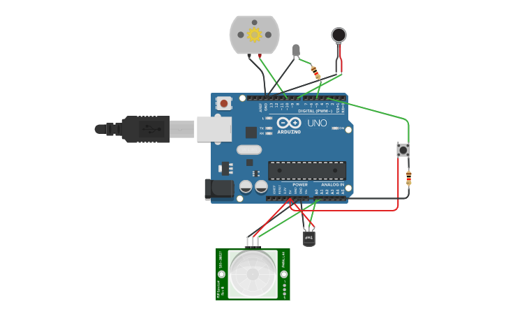Circuit design Fridge Arduino - Tinkercad
