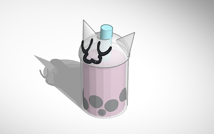 3D design 🧋 Bubble Tea 🧋 UwU Café - Tinkercad