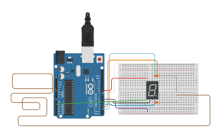 Circuit design 7 Segment_Cathode_Sabac | Tinkercad