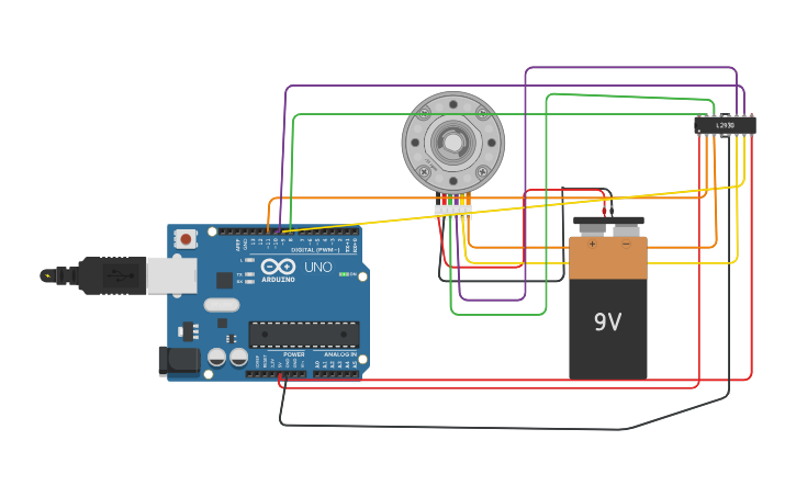Circuit design dc motor with arduino - Tinkercad