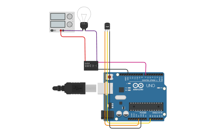 Circuit design Working with Relay Module - GERONDIO - Tinkercad