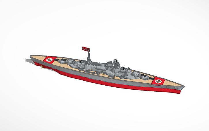 3d Design Kms Admiral Hipper Tinkercad