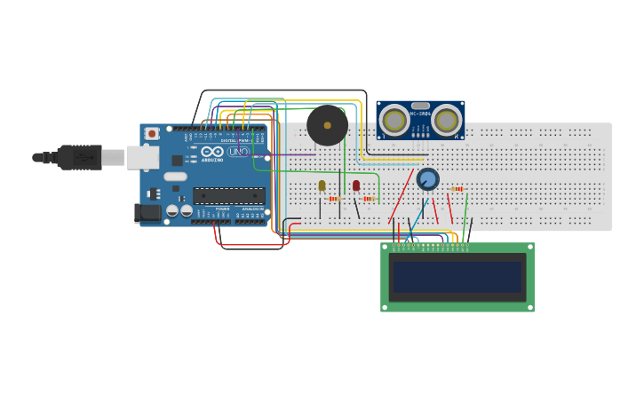 Circuit design anti-collision system - Tinkercad