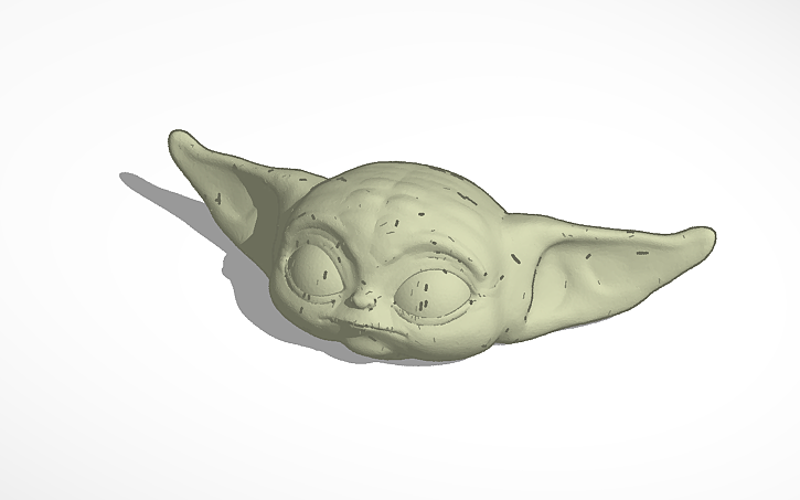 3D design BABY YODA Tinkercad