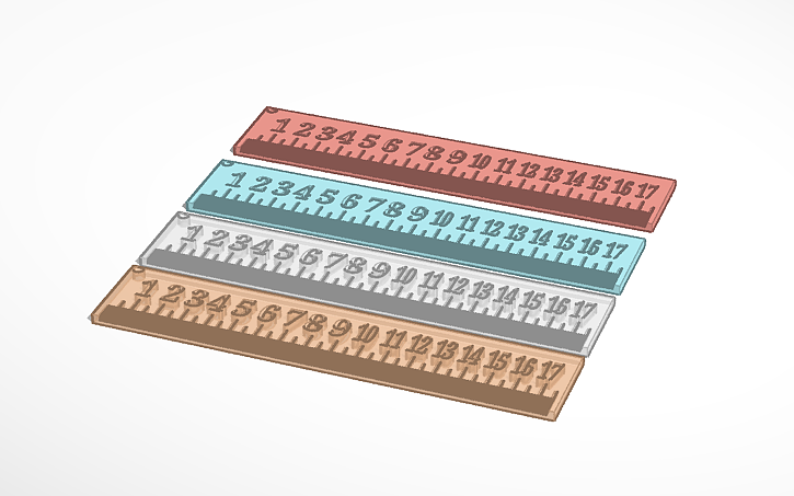 3D design Ruler - Tinkercad