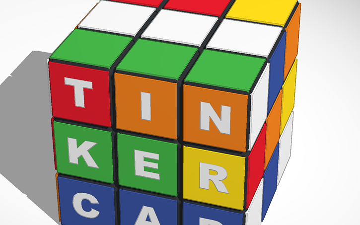 Solvable Tinkercad Rubik S Cube Tinkercad