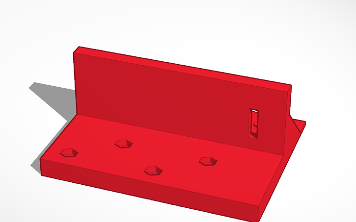 3D design tool rack, layout - Tinkercad