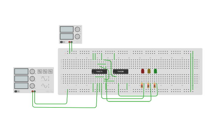 Circuit design Traffic_light - Tinkercad