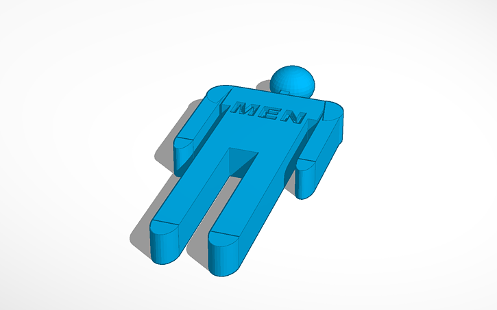 3D design Men's sign model - Tinkercad